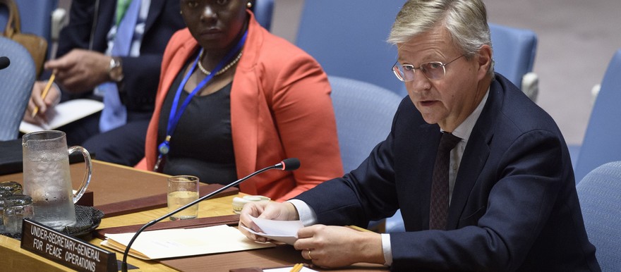 UN Undersecretary-General for Peacekeeping Operations Jean-Pierre Lacroix briefing UNSC on UNISFA on 24 October 2019. Photo:UN