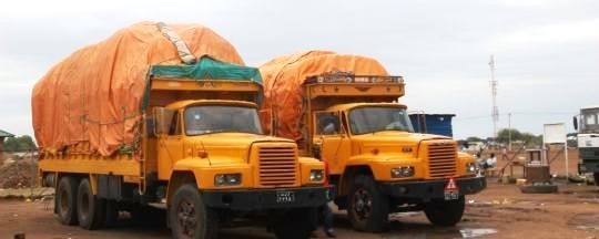 File photo: Sudanese lorries in Aweil, South Sudan (Radio Tamazuj)