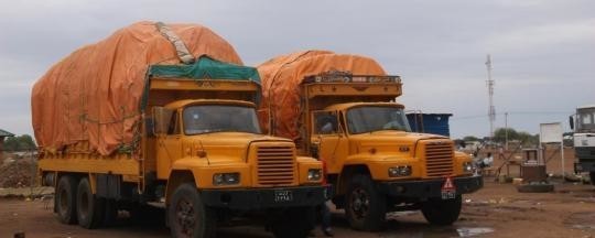 File photo: Sudanese lorries in Aweil, South Sudan (Radio Tamazuj)