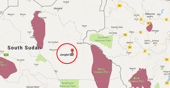 Photo: Jonglei map (retrieved from Google Maps)