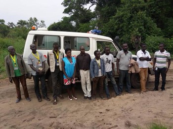 File photo: The seven aid workers released near the border with Uganda