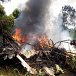 The wreckage of the Antonov An-26 on fire after the crash in Gondokoro. Radio Tamazuj photo.